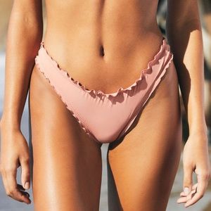 LA Hearts Mauve Scrunched Bikini Bottom